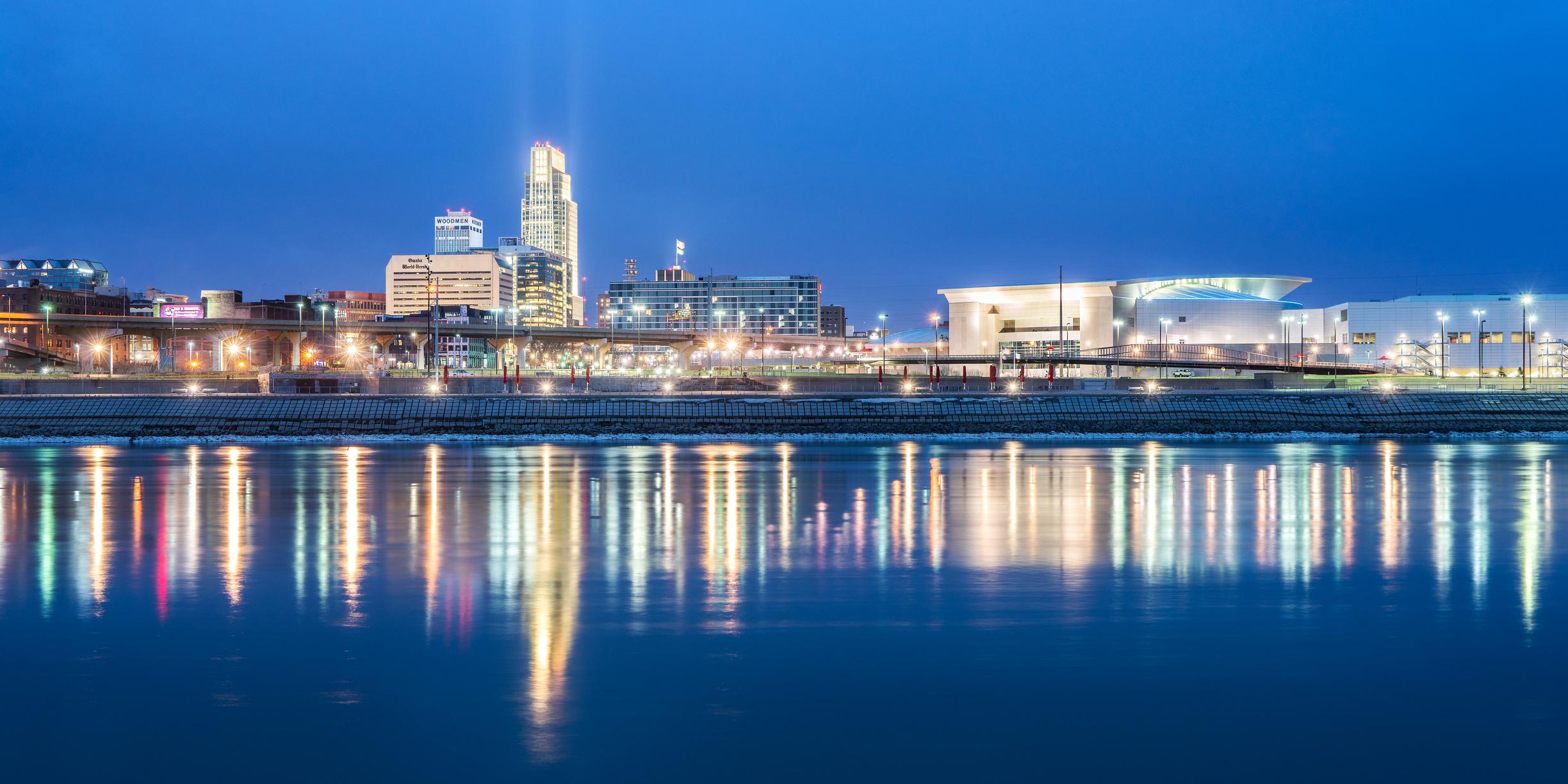 A peaceful residential neighborhood in the Omaha area